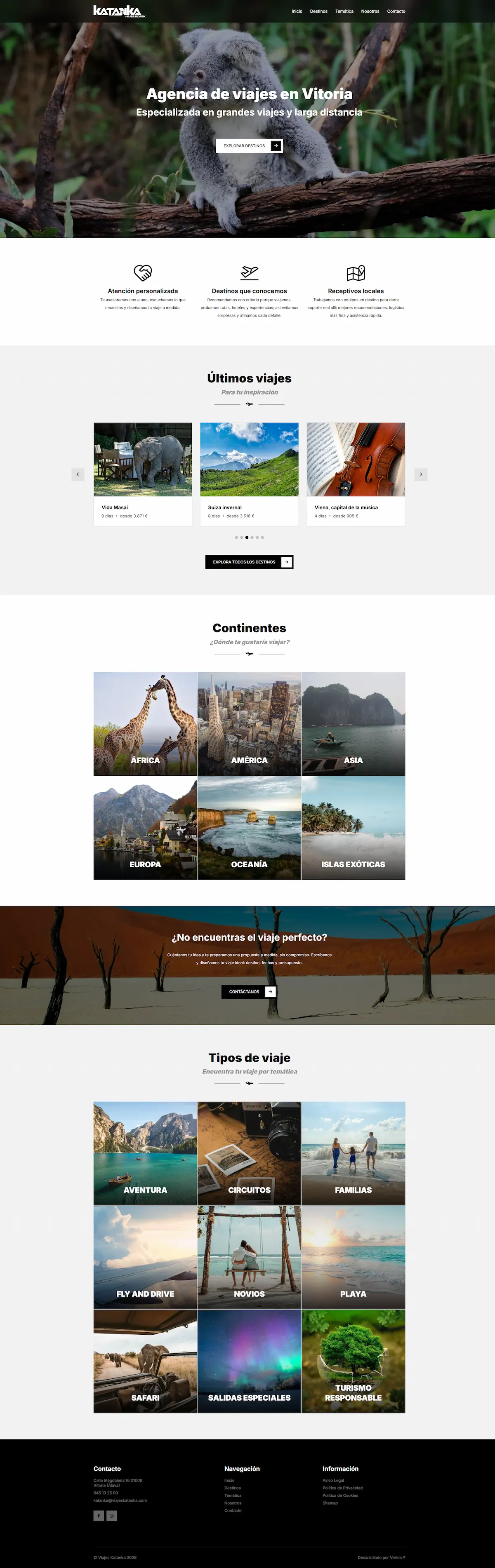 Web de Viajes Katanka